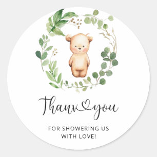 Sticker Rond Ours merci