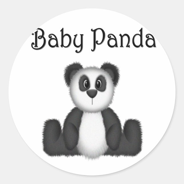 Sticker Rond Ours Panda (Devant)