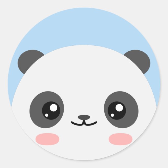 Sticker Rond Ours Panda (Devant)
