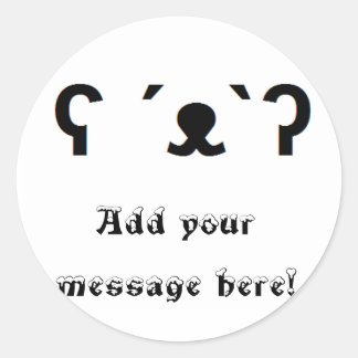 Sticker Rond Ours polaire