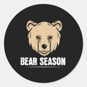 Sticker Rond Ours - Saison Ours