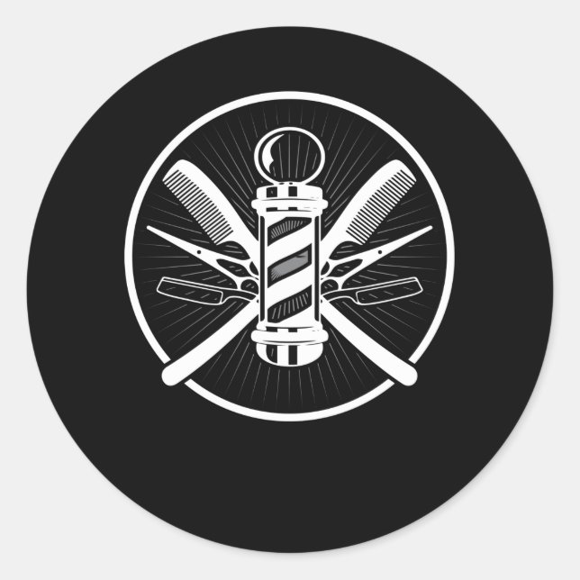 Sticker Rond Outils Barres vintages (Devant)