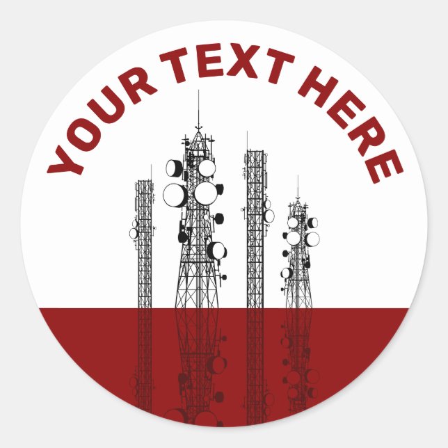 Sticker Rond Outils de communication (Devant)