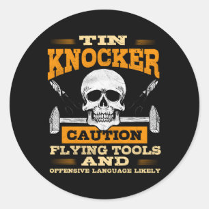 Sticker Rond Outils de vol Tin Knocker de Tôlerie de travail en