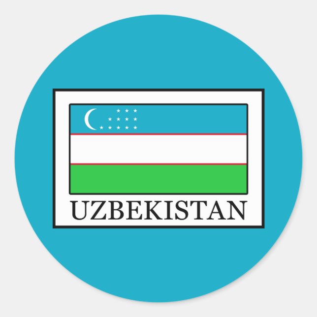 Sticker Rond Ouzbékistan (Devant)