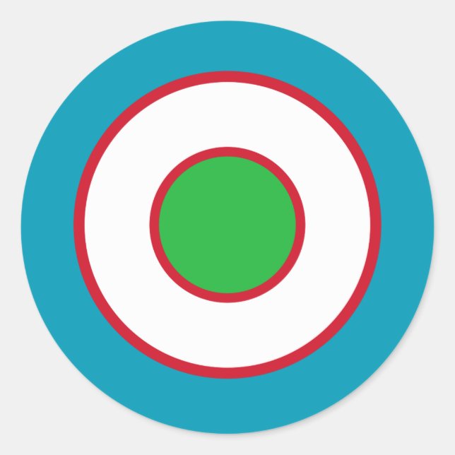 Sticker Rond Ouzbékistan symbole rond du drapeau cercle armée (Devant)