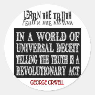 STICKER ROND OVAL ORWELL UNIVERSEL DECEIT