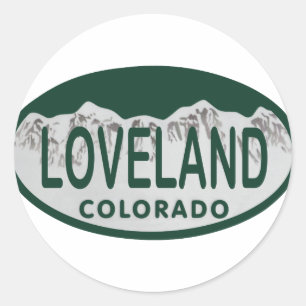 Sticker Rond Ovale de permis de Loveland