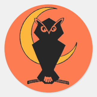 Sticker Rond Owl-oween