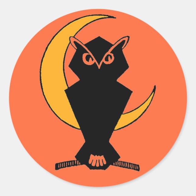 Sticker Rond Owl-oween (Devant)