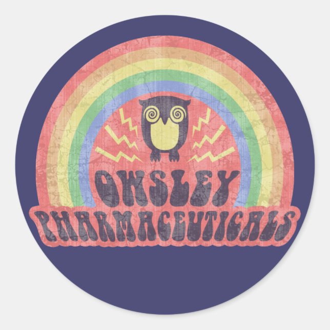 Sticker Rond Owsley Pharmaceuticals (Devant)