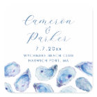 Oyster Blue Aquarelle Mariage Faveur