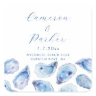 Oyster Blue Aquarelle Mariage Faveur
