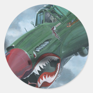 Sticker Rond P-40 Kittyhawk