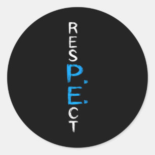 Sticker Rond P.e. Enseignant Pe Enseignant École Fitness Gym Cl