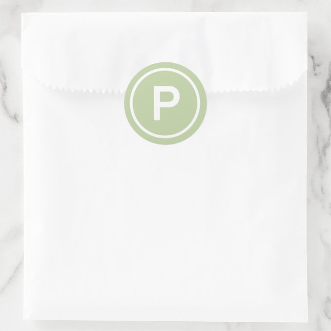 Sticker Rond P pour Paleo régime vert naturel sans grain maigre (Sac)