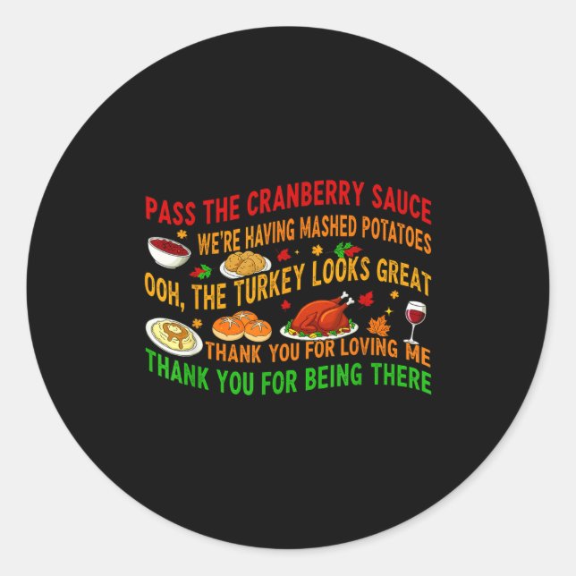 Sticker Rond P The Cranberry Sauce Mashed Tatoes  (Devant)
