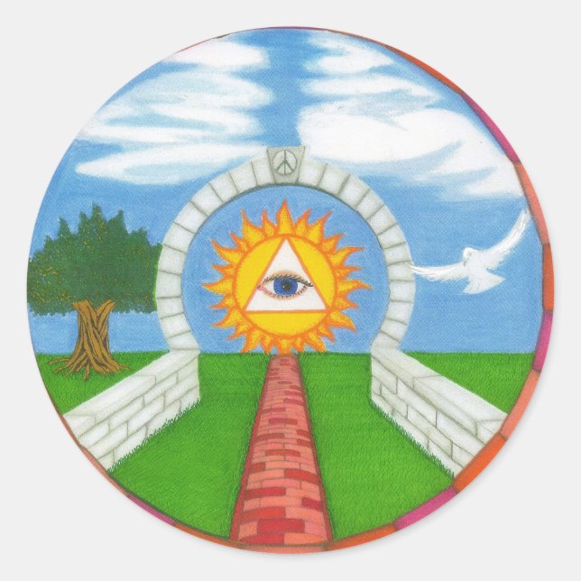 Sticker Rond paciemandala (Devant)