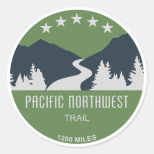 Sticker Rond Pacific Northwest Trail