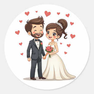 Sticker Rond Pack d'autocollants Bliss mariage