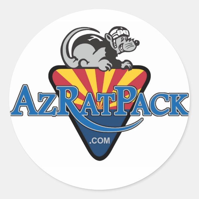 Sticker Rond Pack RAT AZ (Devant)