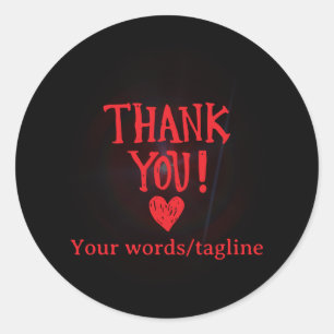 Sticker Rond Packaging de remerciement de style gothique branch