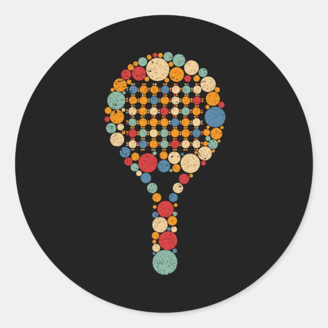 Sticker Rond Paddle Tennis (Devant)