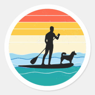 Sticker Rond Paddleboard Paddleboard Paddleboard Sports nautiqu