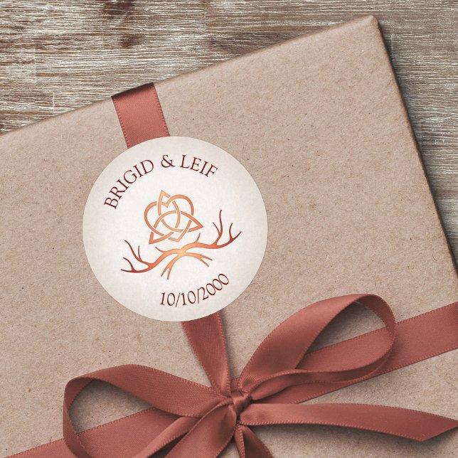 Sticker Rond Pagan Handfasting Mariage (Créateur téléchargé)