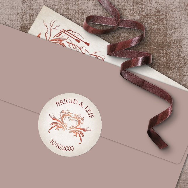 Sticker Rond Pagan Handfasting Mariage (Créateur téléchargé)