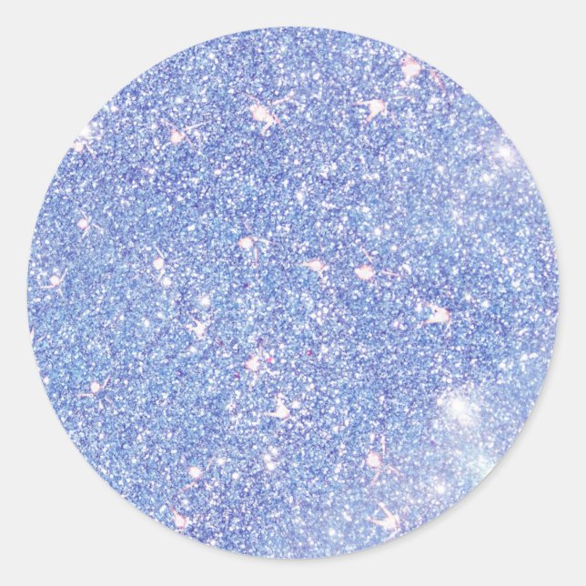 Sticker Rond Paillettes Blue Paradise (Devant)