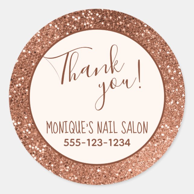 Sticker Rond Paillettes de Chocolat sur Mesure (Devant)