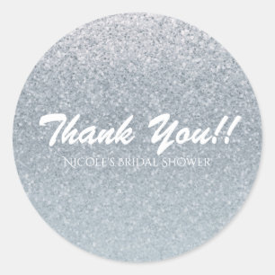 Sticker Rond Paillettes de fée argentées pour la décoration de 