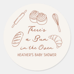 Sticker Rond Pain dans le Baby shower de boulangerie de pain au