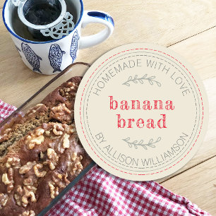 Sticker Rond Pain de banane Rustique fait maison