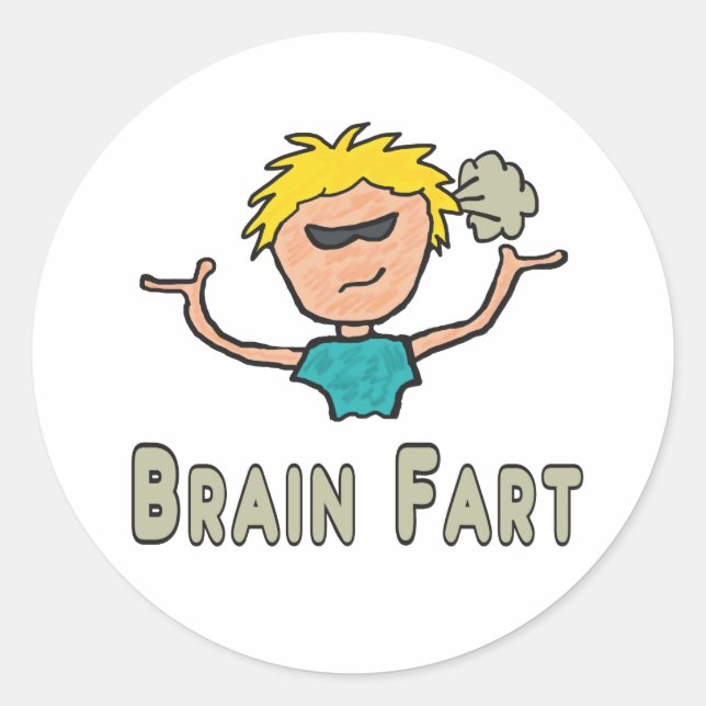 Sticker Rond Pain de cerveau (Devant)