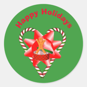 Sticker Rond Pain d'épices homme Noël 