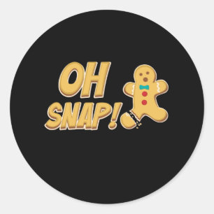 Sticker Rond Pain d'épices Pain d'épices Cookie Oh Snap