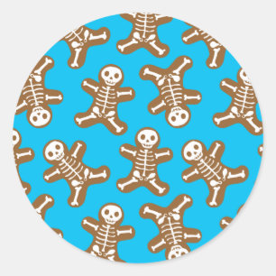 Sticker Rond Pain d'épices squelette Hommes
