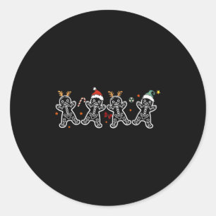 Sticker Rond Pain d'épices Squelette Noël Radiologie Shir Xray