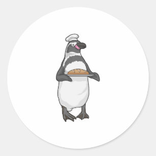 Sticker Rond Pain Pingouin Baker