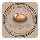 Pain rustique sur les ingrédients de cuisson du pa