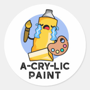 Sticker Rond Paint amusant Artiste Pun