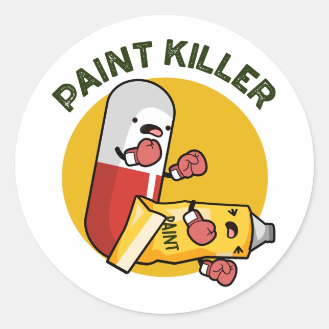 Sticker Rond Paint Killer Fundy Pill Pill Pun (Devant)