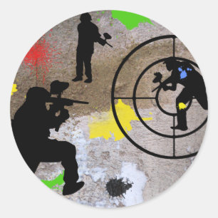 Sticker Rond Paintball de guérilla urbaine