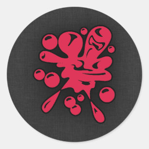 Sticker Rond Paintball rouge Crimson