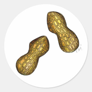 Sticker Rond Paire de noix d'arachides Parc de ballon d'arachid