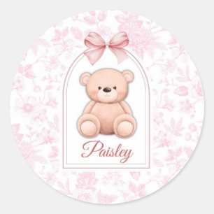Sticker Rond Paisley   Conception personnalisée d'ours en peluc