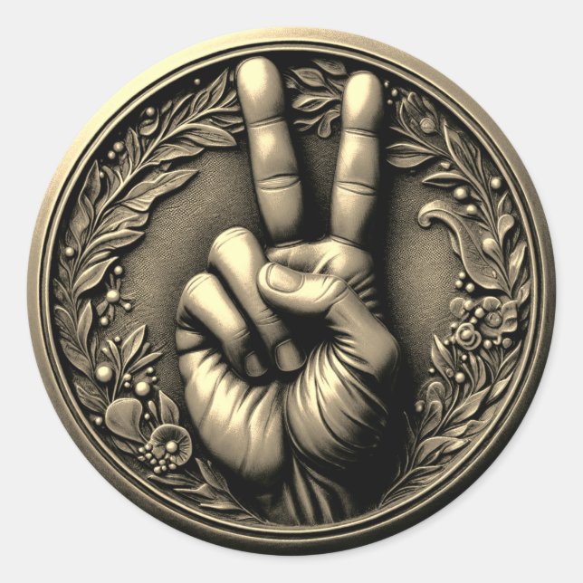 Sticker Rond Paix (Devant)