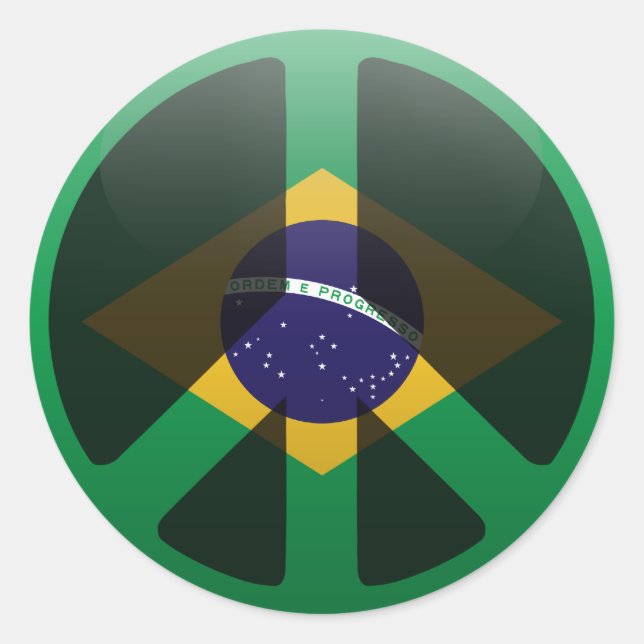 Sticker Rond Paix au Brésil (Devant)